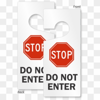 Stop Do Not Enter Lockout Door Hanger - Stop Sign Clipart