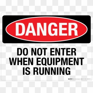 Do Not Enter When Equipment Is Running - Danger 10000 Volts Sign Clipart