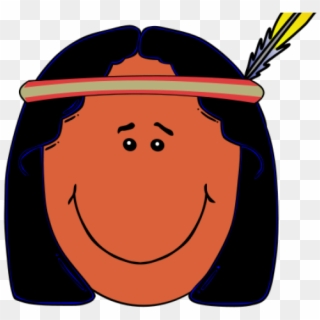 Native American Clipart Face - Drawing Of A Native American Cartoon - Png Download