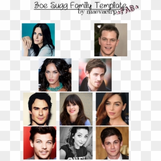 Zoe Sugg Family Template By Maevaofrp Courteney Cox - Collage Clipart