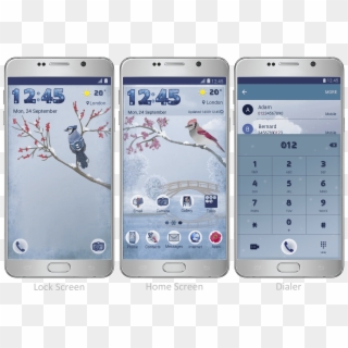 Features A Snowing Effect In The Lock Screen And Snowflake - Iphone Clipart