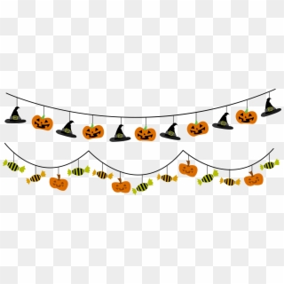 3181 X 1217 1 - Halloween Line Of Pumpkins Clipart