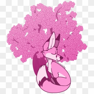 Cherry Blossom Fox Clipart