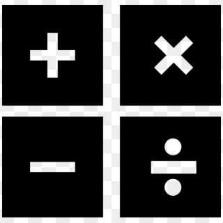 Mathematical Symbols In Four Squares Comments - Math Symbol Icon Png Clipart
