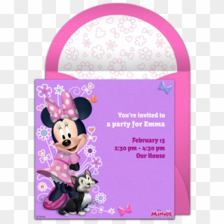 Free Mice And Birthdays - Invitations Gold Pink And Black Minnie Mouse Clipart