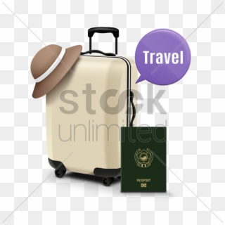 Luggage Clipart Trolley Bag - Baggage - Png Download