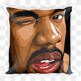 Kanye West Square Pillow - Kanye West Tumblr Drawing Clipart