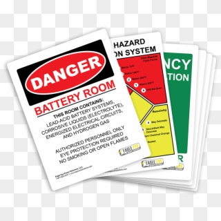 Battery Room Signs - Danger Sign Clipart