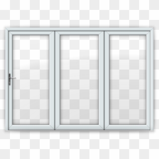 Bifold 3 Pane White - Folding Door Png Clipart