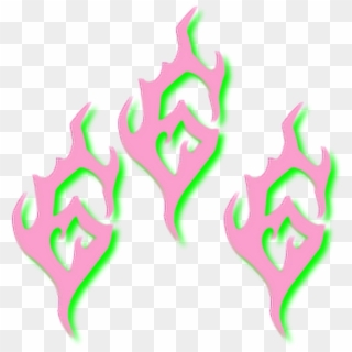 #666 #pink #green #flames #devil #satan #satanist #goth Clipart
