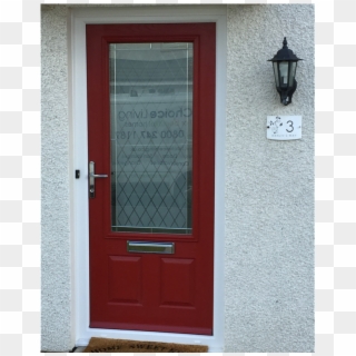 Replacement Composite Front Door In Pillarbox Red - - Screen Door Clipart