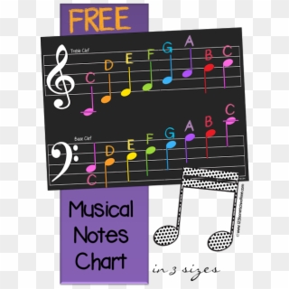 Here Is A Free Printable Musical Notes Chart For Kids - Music Notes Chart Printable Clipart