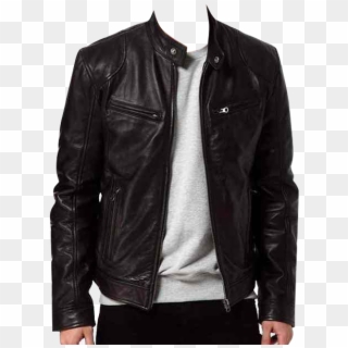 Jacket Png - Mens Black Leather Jacket Slim Clipart