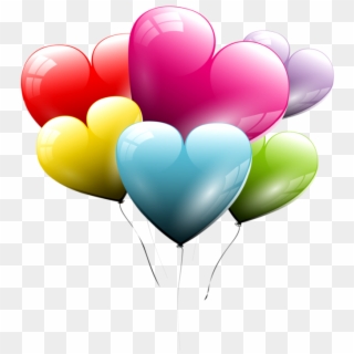 Heart Balloon Png - Balões De Aniversário Transparente Clipart