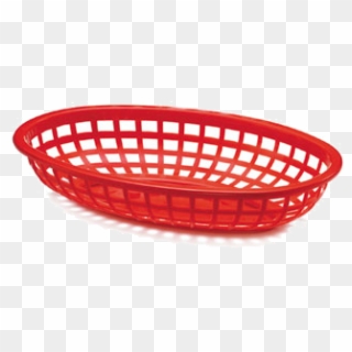 C1074r Basket Plastic Oval Red Fast Food Classic 9 - Basket Clipart