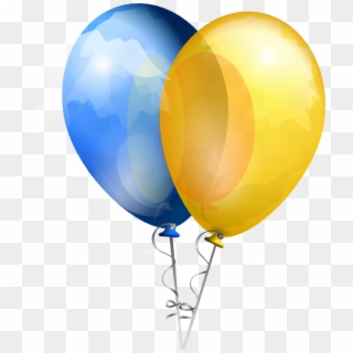 Small - Blue And Yellow Balloons Png Clipart