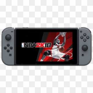 Purchase Nba 2k18 For Switch, Get A Discount On A Microsd - Nintendo Switch Console Grey Joy Con Clipart