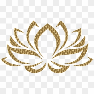 Gold And White Background - Lotus Flower Symbol Clipart