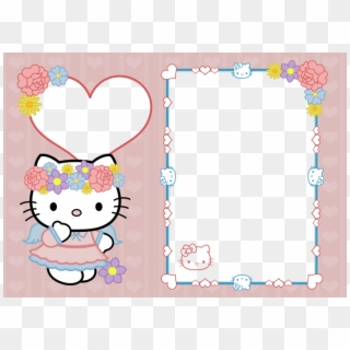 Hello Kitty Birthday Frame Png - Hello Kitty Christening Invitation Template Clipart