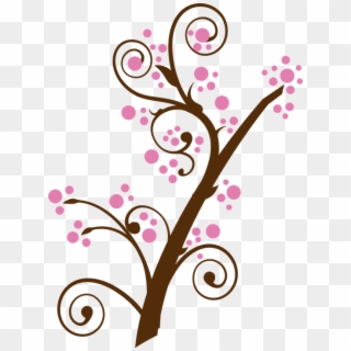 Floral, Galho, Filiais, Árvore, Rosa, Flor De Cerejeira - Cherry Blossom Tree Clipart - Png Download