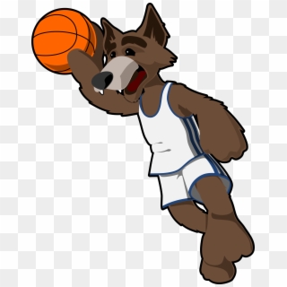 Free Vector Basketball Wolf - Wolf Playing Basketball Cartoon Clipart
