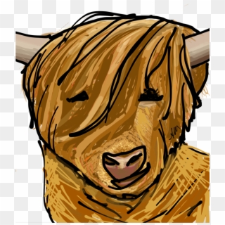 Harry The Highland Cow - Illustration Clipart