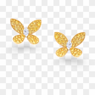 A Pair Of Graff Pavé Butterfly Earrings Pave Set With - Graff Butterfly Ring Clipart