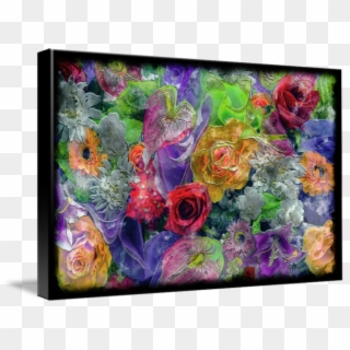 A Floral Painting Digital Expressionism By - 21a Abstract Floral Painting Digital Expressionism Clipart