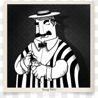 Benny Bass Daily Mobster Sketchbookjack Cartoon Illustration - Illustration Clipart