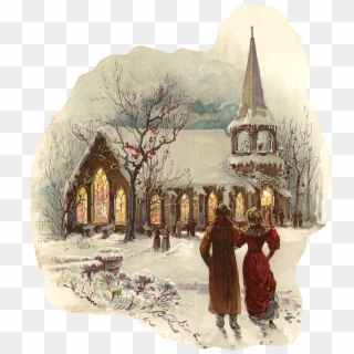 This Is A Charming Digital Winter Graphic Created From - Painting Clipart