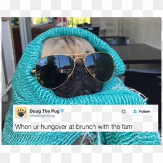 21 Hilarious Tweets About Brunch - Doug The Pug Hungover Clipart