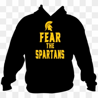 Hoodie Gildan Fear The Spartan Logo (yellow) - Hoodie Clipart