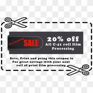Film Processing - Coupon Border With Scissors Clipart
