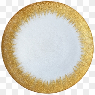 Gold Foil Glass Charger - Circle Clipart
