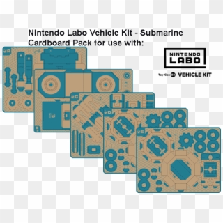 Labo - Toy-con 03 - Vehicle - Submarine - All - Labo Toy Con 03 Cardboard Pack Clipart
