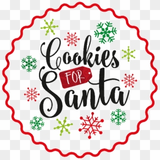 Cookies For Santa Or Dropbox - Transparent Background Scalloped Edge Circle Clipart
