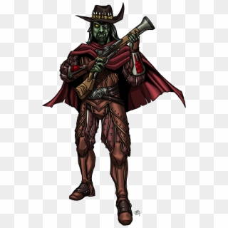 Half-orc Gunslinger By Prodigyduck Clipart