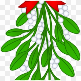 Free Mistletoe Clipart Christmas Mistletoe With Red - Hanging Mistletoe Transparent Background - Png Download