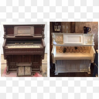 Old Pump Organ Transformed With Old White Chalk Paint® - Celesta Clipart