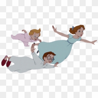 Wendy Michael And John Flying Clipart