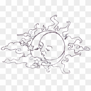 Tumblr Moon Png - Sun And Moon Transparent Clipart