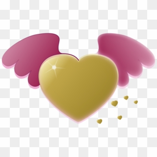 Cartoon Heart Of Gold , Png Download - Yellow And Pink Heart Clipart