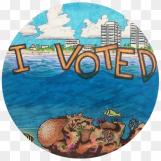 And The "i Voted" Sticker Contest Winner Is - Voted Florida Sticker Clipart