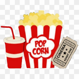 Soda Clipart Movie Popcorn - Popcorn Soda Png Transparent Png