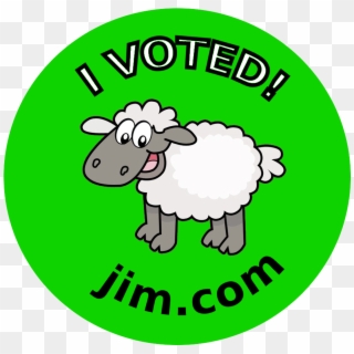 "i Voted" Stickers Please Distribute - Sheep Clipart