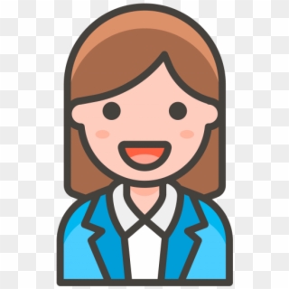 Woman Office Worker Emoji - Female Office Worker Cartoon Clipart