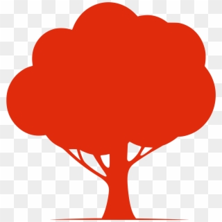 Red Tree Clipart, Explore Pictures - Tree Clipart Silhouette - Png Download