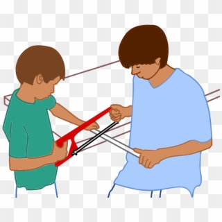 The Illustration Above Shows An Easy Way To Cut The - Toddler Clipart