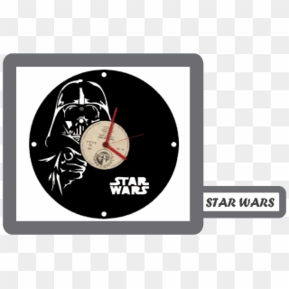 Reloj De Pared En Disco De Vinilo “star Wars” - Star Wars Clipart