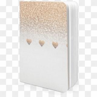 Dailyobjects Gatsby Gold Ombre White Hearts A5 Notebook - Heart Clipart